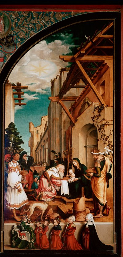 Altarpiece Oberried: The Adoration of the Magi. Detrempe on wood by Hans Holbein the Young by Hans Holbein der Jüngere