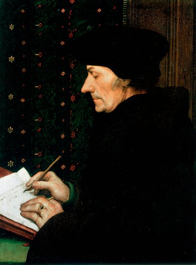 Desiderus Erasmus, Dutch humanist and scholar by Hans Holbein der Jüngere