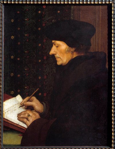 Portrait of Erasmus of Rotterdam by Hans Holbein der Jüngere