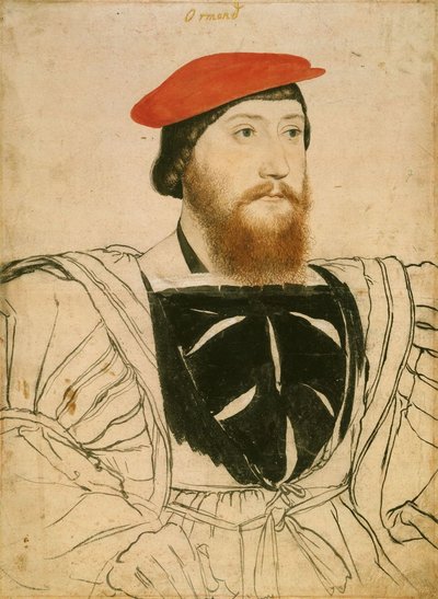 Portrait of James Butler, 9th Earl of Ormond, ca 1537 by Hans Holbein der Jüngere