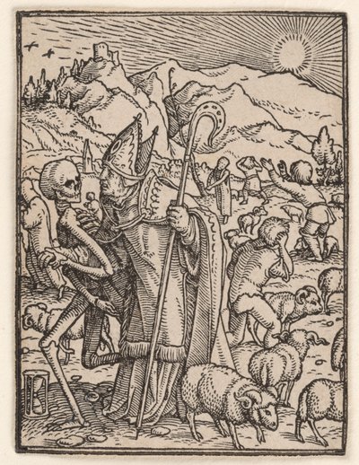 The Bishop, from "The Dance of Death" by Hans Holbein the Younger