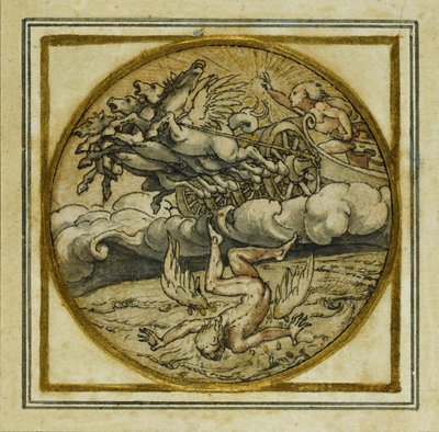 The Fall of Icarus - Design for a pendant or hat badge by Hans Holbein der Jüngere