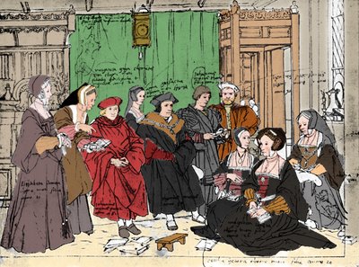 The More Family, from the Sketch by Holbein at Basle Museum, 1527 by Hans Holbein der Jüngere