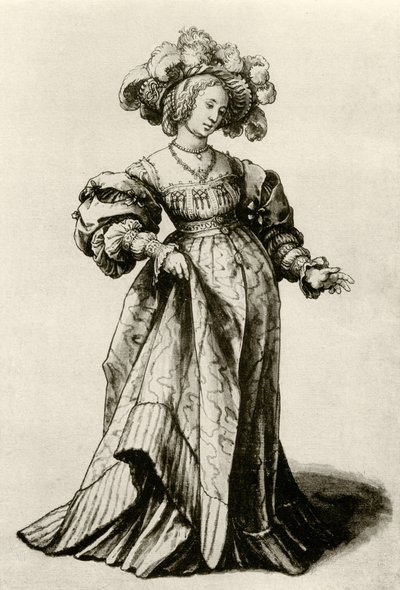 Young Basle Lady with a Plumed Hat by Hans Holbein der Jüngere