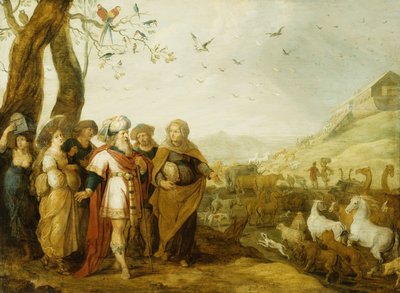 Noah and His Family Before the Embarkation into the Ark by Hans III Jordaens
