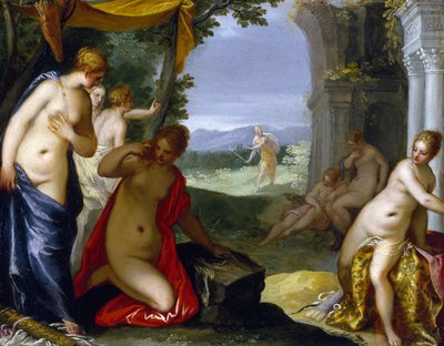 Diana and Actaeon by Hans I or Johann Rottenhammer
