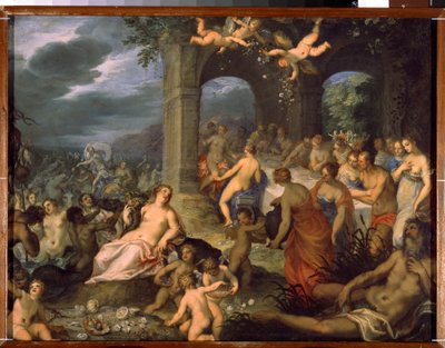 Feast of the Gods, the Marriage of Peleus and Thetis by Hans I or Johann Rottenhammer