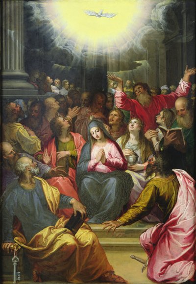 The Descent of the Holy Spirit by Hans I or Johann Rottenhammer