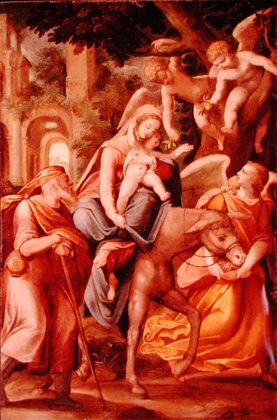 The Flight into Egypt by Hans I or Johann Rottenhammer