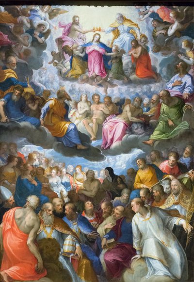 The Coronation of the Virgin by Hans I or Johann Rottenhammer