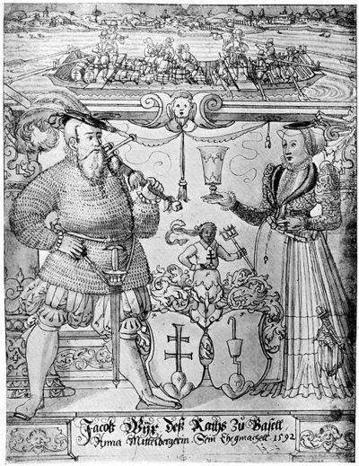Jacob Wyx of Basel and His Wife Anna, 1592 by Hans Jakob Plepp