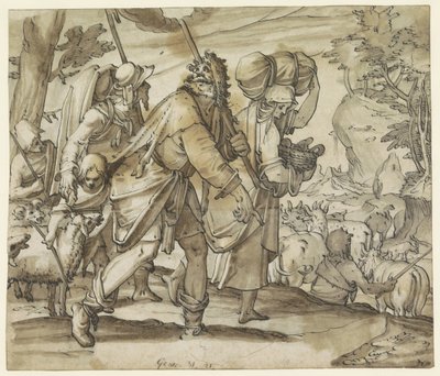 Jacob Flees Laban in the Land of Canaan by Hans Jegli (II)