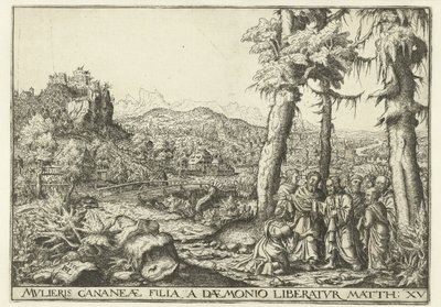 Landscape with Christ and the Woman from Canaan by Hans Lautensack