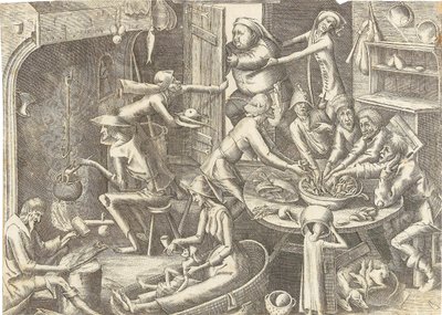 The Poor Kitchen After Pieter Brueghel I, ca 1563 by Hans Liefrinck the Elder