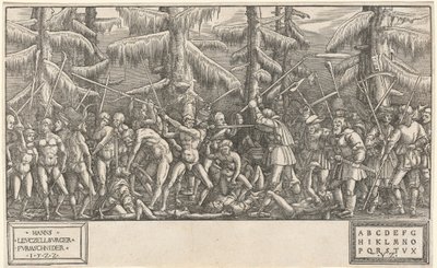 Battle of the Naked Men and Peasants by Hans Lützelburger, after Master NH
