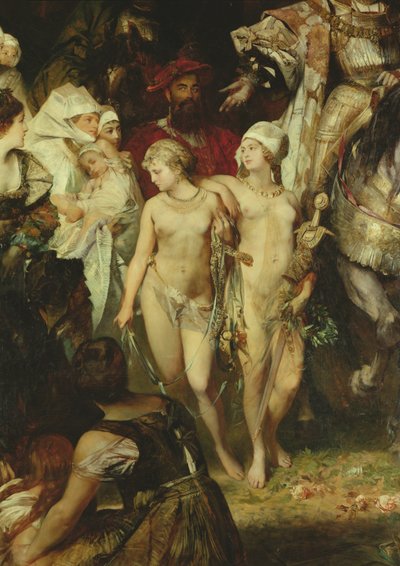 (Detail) Entrance of Emperor Charles V by Hans Makart