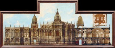 Design for a Palace: Back and Floor Plan by Hans Makart