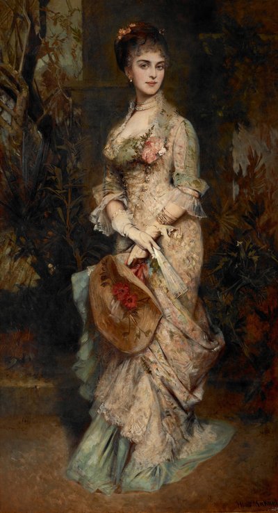 Portrait of Hanna Klinkosch (1849-1925), from 1890 Princess von Liechtenstein by marriage by Hans Makart