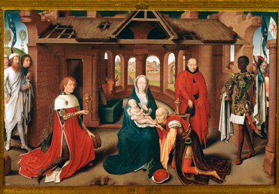 Adoration of the Magi (Central Panel of the Triptych of Prado) by Hans Memling