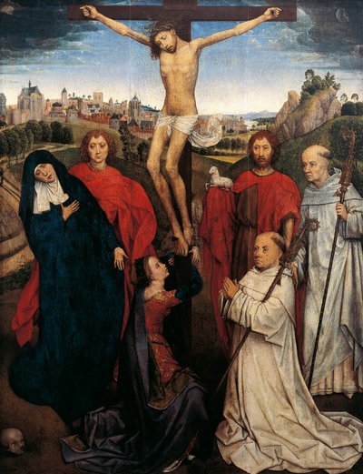 Crucifixion, Central panel from The Triptych of Jan Crabbe by Hans Memling