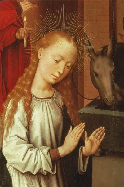 Nativity Scene (detail) by Hans Memling