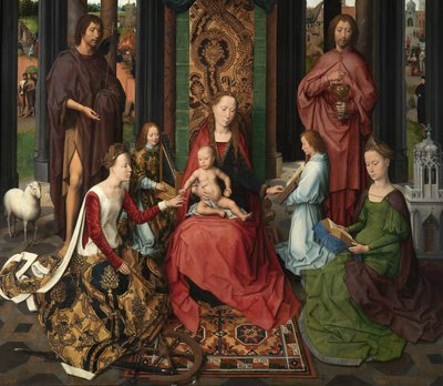 Central Panel of the Triptych of Saint John the Baptist and Saint John the Evangelist (detail) by Hans Memling