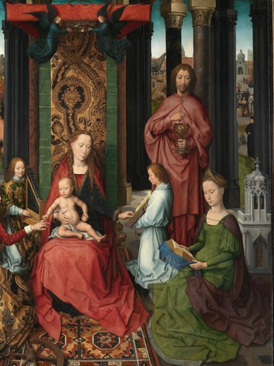 Central Panel of the Triptych of Saint John the Baptist and Saint John the Evangelist (detail) by Hans Memling
