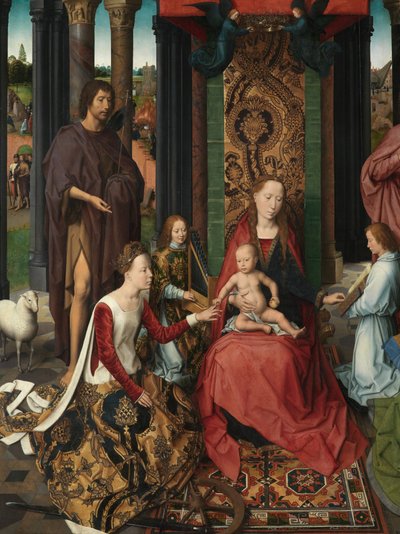 Detail of the Central Panel of the Triptych of Saint John the Baptist and Saint John the Evangelist by Hans Memling