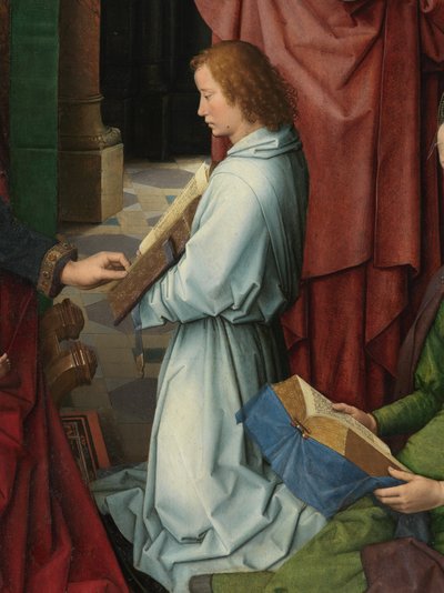 Detail of the central panel of the Triptych of Saint John the Baptist and Saint John the Evangelist (detail) by Hans Memling