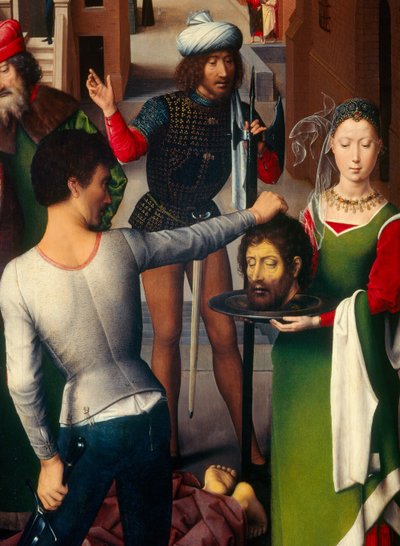 Detail of the left panel of the Triptych of Saint John the Baptist and Saint John the Evangelist by Hans Memling