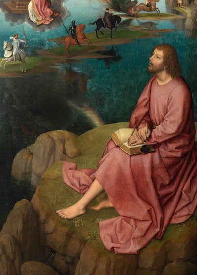 Right Panel of the Triptych of Saint John the Baptist and Saint John the Evangelist (detail) by Hans Memling