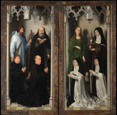 Exterior of the Triptych of Saint John the Baptist and Saint John the Evangelist by Hans Memling