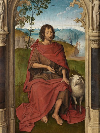Exterior panel of the Triptych of Jan Floreins by Hans Memling