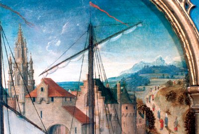 St Ursula Shrine, Departure from Basle (Detail), 1489 by Hans Memling