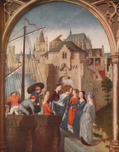 The Arrival of St. Ursula at Cologne, 1489, c1915 by Hans Memling