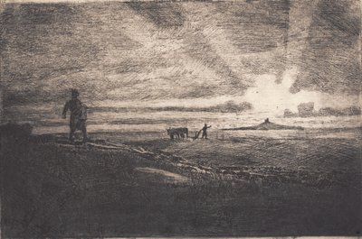"The Farmer Goes Out to the Field" by Hans Nikolaj Hansen