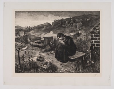 The Girl at the Cemetery by Hans Nikolaj Hansen