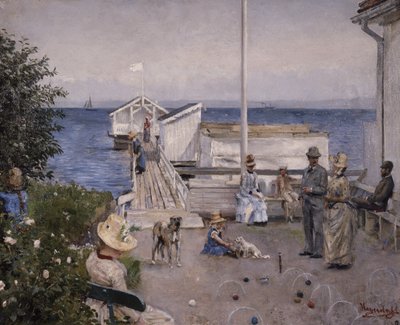 The Quay in Åsgårdstrand by Hans Olaf Heyerdahl