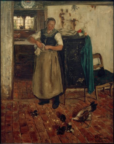 H.P. Feddersen, Frisian Woman in the Kitchen by Hans Peter Feddersen der Jüngere