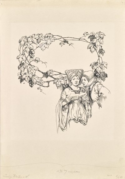Calendar Page for "The Merry Wives of Windsor" by Hans Printz