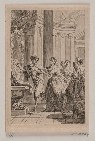 Faun with a Hand Mask Pursued by a Woman by Hans Quist