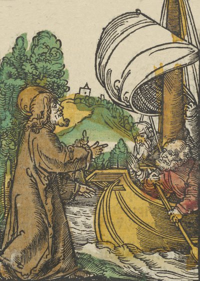 Christ Calming the Storm on Lake Tiberias, from Das Plenarium by Hans Schäufelein the Elder