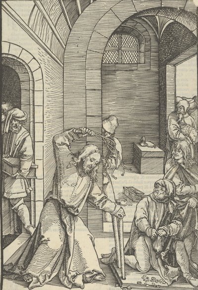 Christ Purifying the Temple, from Speculum Passionis Domini Nostri Ihesu Christi by Hans Schäufelein the Elder