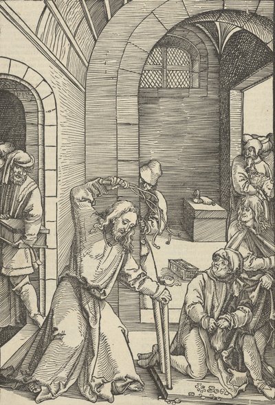 Christ Purifying the Temple, from Speculum passionis domini nostri Ihesu Christi by Hans Schäufelein the Elder