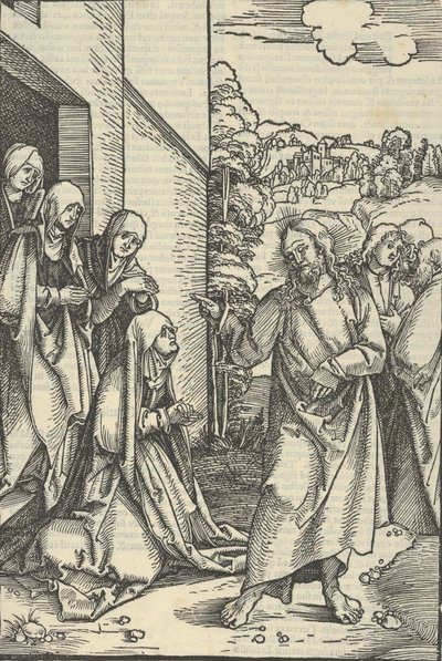 Christ Taking Leave of His Mother, from Speculum passionis domini nostri Ihesu Christi by Hans Schäufelein the Elder