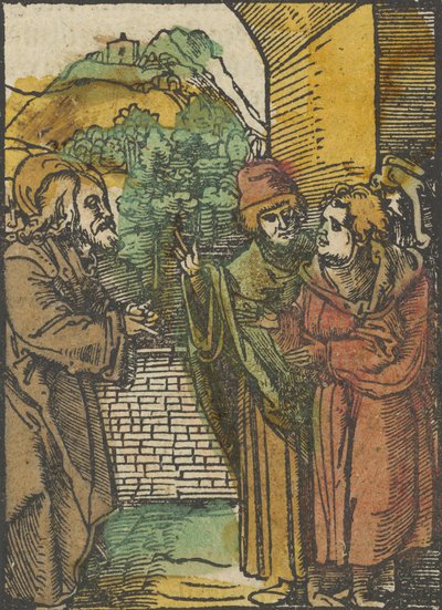 Christ and the Pharisees, from Das Plenarium by Hans Schäufelein the Elder