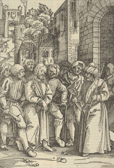 Christ before Pilate in front of his Palace, from Speculum passionis domini nostri Ihesu Christi by Hans Schäufelein the Elder