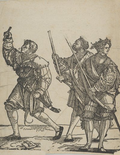Master of Ceremonies and Torchbearer, from The Wedding Dancers by Hans Schäufelein the Elder