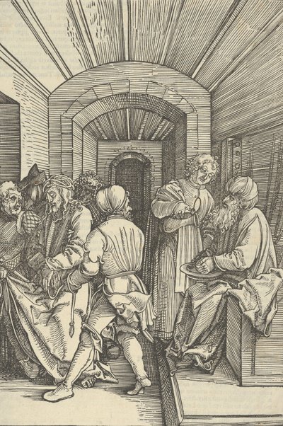 Pilate Washing his Hands, from Speculum passionis domini nostri Ihesu Christi by Hans Schäufelein the Elder