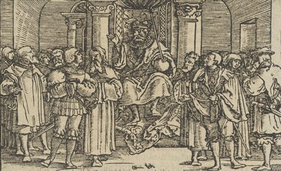 Representatives of Athens and Corinth at the Court of Archidamas, King of Sparta, 1533 by Hans Schäufelein the Elder